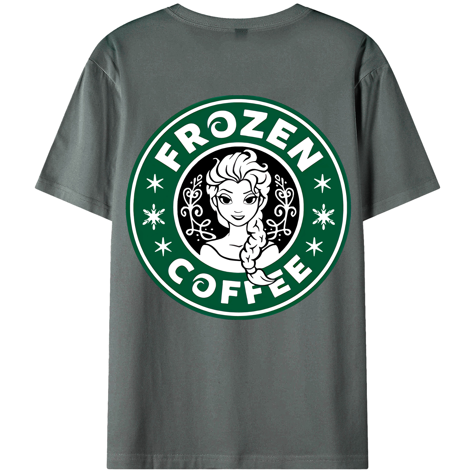 （画像用） アナと雪の女王 アンナ エルサ Frozen Anna Elsa 綿100％ メンズ半袖Tシャツ（バックプリント） 通気性